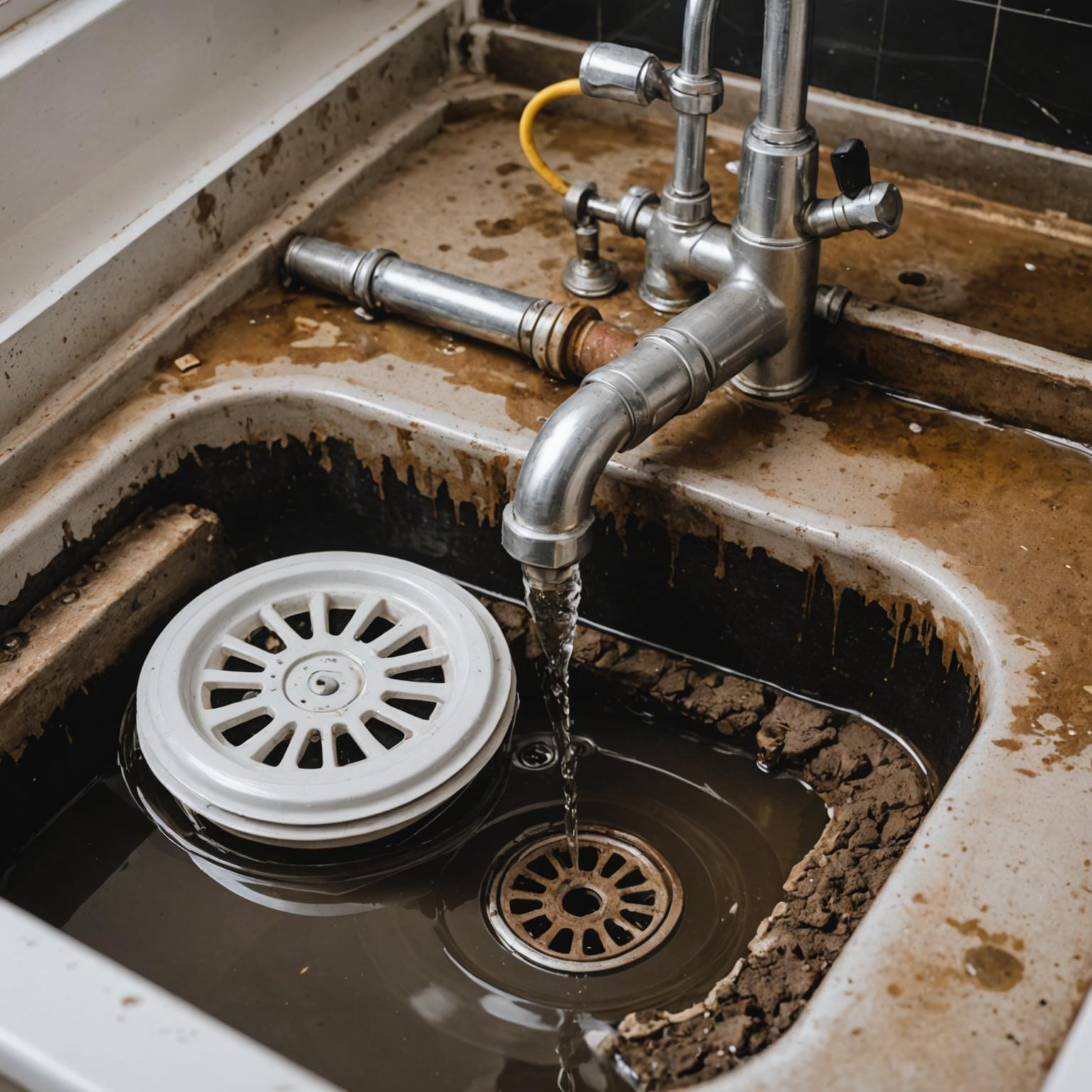 Plumber using a drain camera to inspect a blocked sewer line